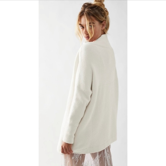 Free People Ribbed Ottoman Slouchy Tunic Sweater, Size Small, Color Cream| EUC - Picture 4 of 14